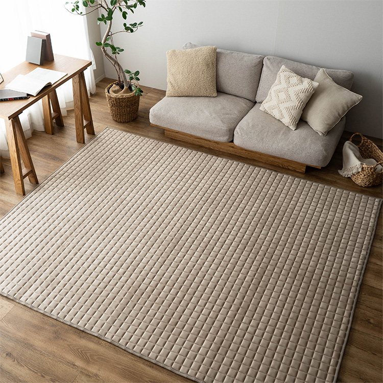 サヤンサヤン ラグ ラグマット 2畳 洗える 抗菌防臭 厚手 190x190