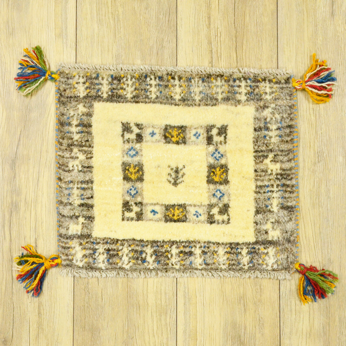 サヤンサヤン ギャッベ ギャベ 座布団 ペルシャ イラン 約 40x40cm