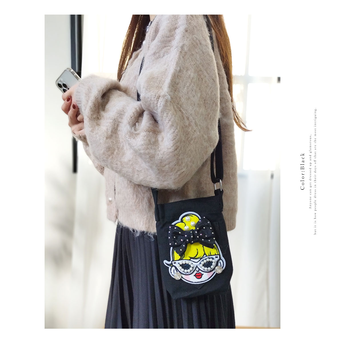 スマホショルダー レディース デニム スマホポーチ ポシェット