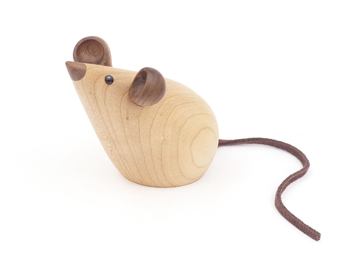 MOUSE ネズミ Theodor Skjode Knudsen 全2色 木製玩具 北欧 オブジェ
