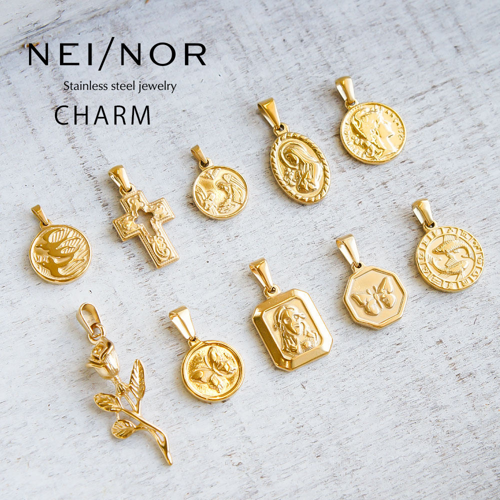 Nei/nor ペンダントトップ ネックレス チャーム パーツ お肌に優しい