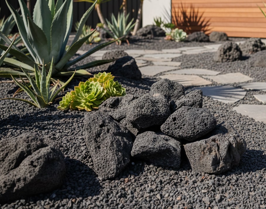 溶岩石 庭石 黒 庭 石 自然石 ロックガーデン ガーデニング ドライ