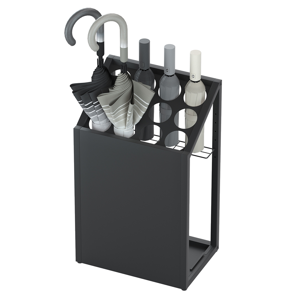 傘立て おしゃれ 四角 12本 折りたたみ傘対応 業務用 大容量 アイアン