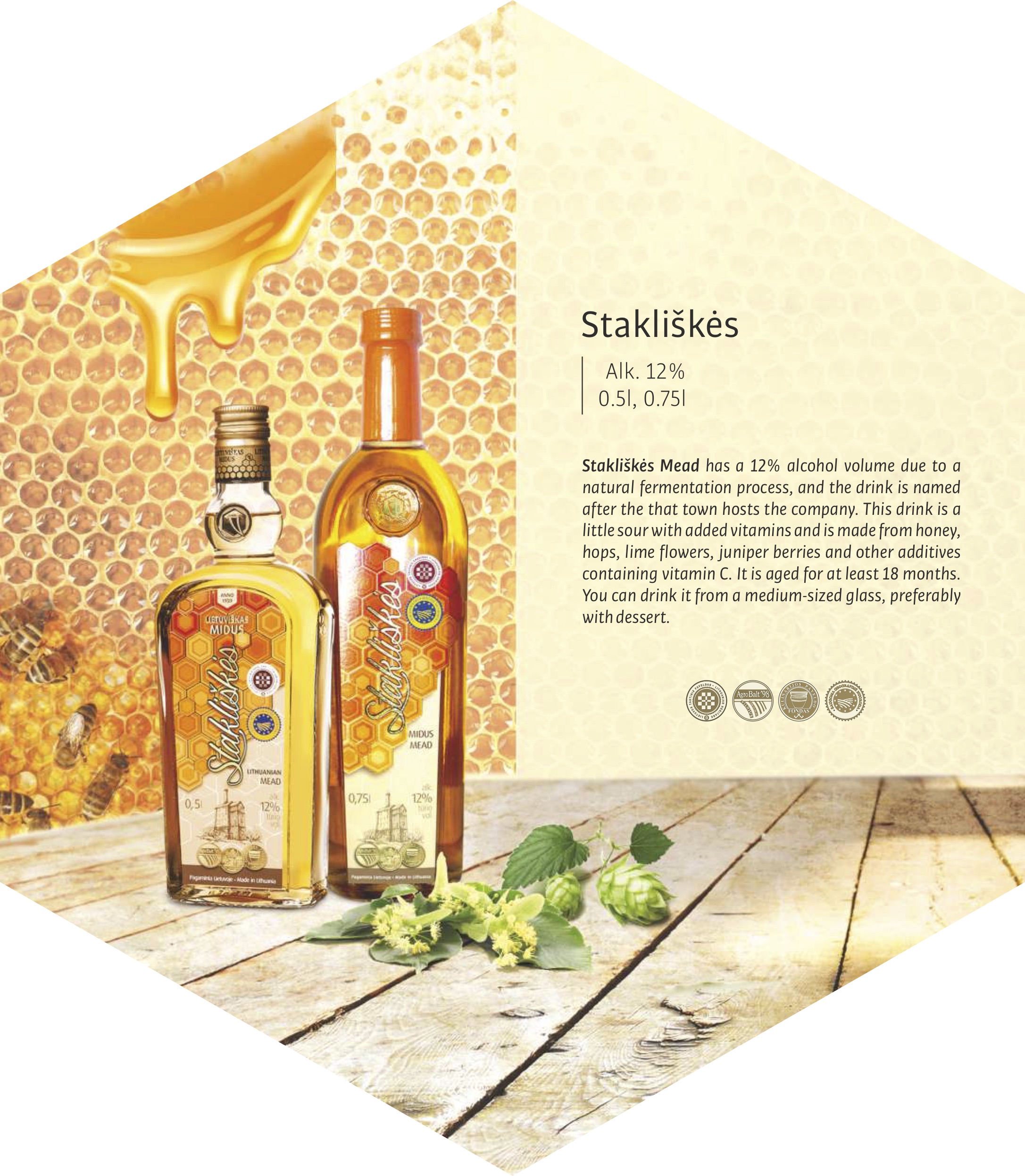 蜂蜜酒ミード「スタクリシュケス」12% 500ml リトアニア国家遺産 地理