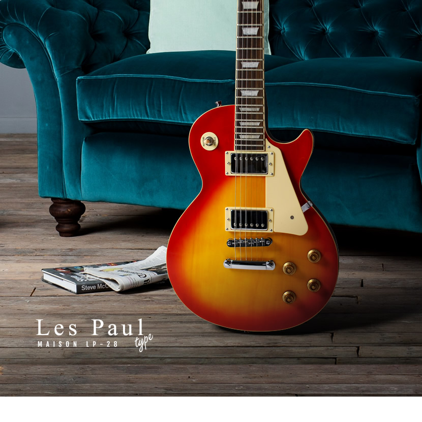 エレキギター レスポールタイプ Maison LP-28 単品〔ソフトケース付属