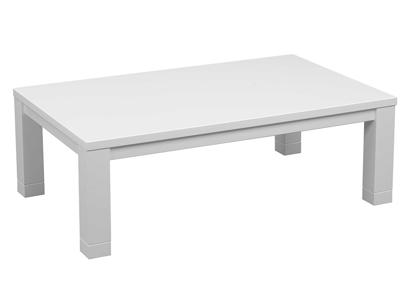 こたつ テーブル 長方形 おしゃれ 120cm ハイグロス ホワイト 白