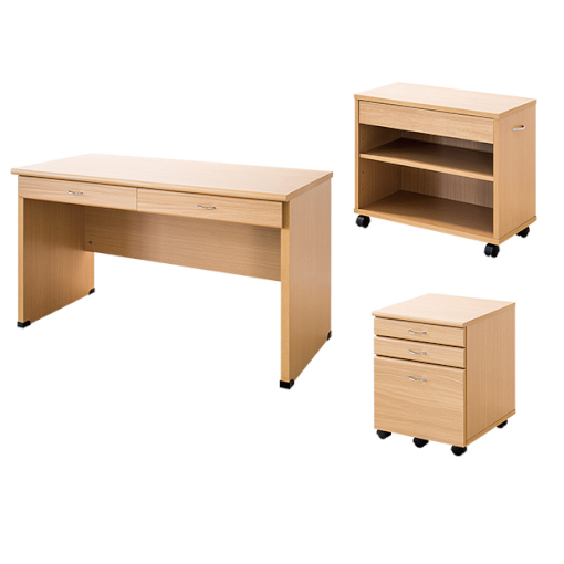 パソコンデスク PCデスク 幅120cm 3点セット オフィスデスク 対面式