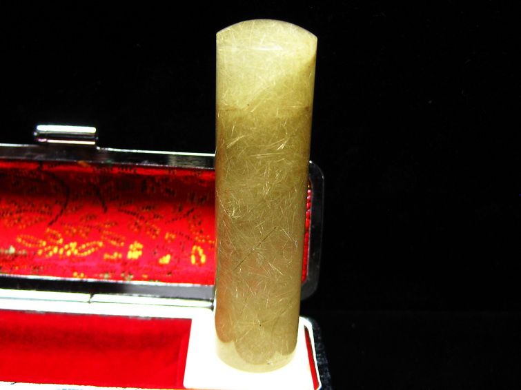 豪華金針ルチル水晶 印材 [t44-540]