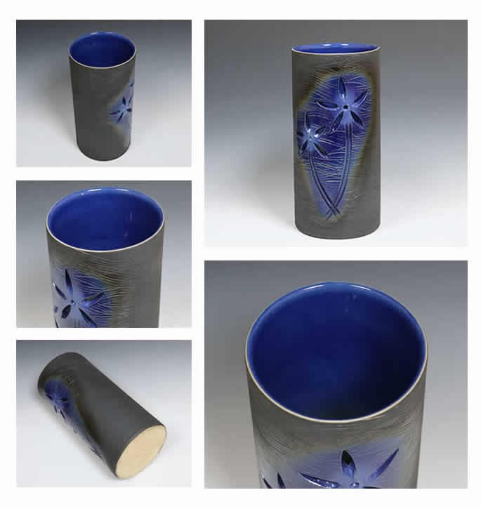 傘立て 陶器 おしゃれ 信楽焼 かさたて 和風 傘入れ モダン 青 玄関