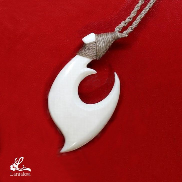 ハワイアンジュエリー ボーンカービング ネックレス Laniakea