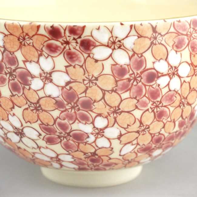 京焼 清水焼 彩桜詰抹茶茶碗 恵雪 : 松韻堂 Yahoo!店 - 通販 - Yahoo