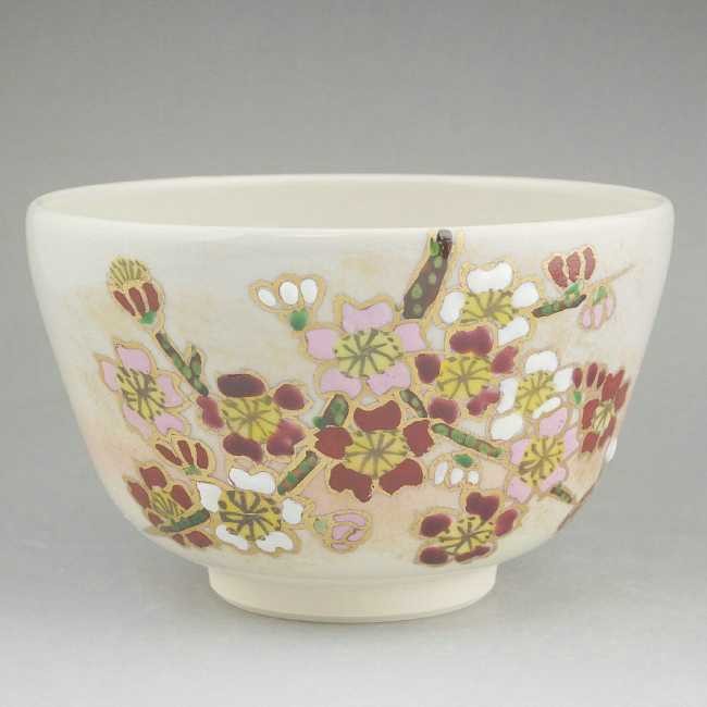 京焼 清水焼 金彩花桜抹茶茶碗 香菊 : 松韻堂 Yahoo!店 - 通販 - Yahoo