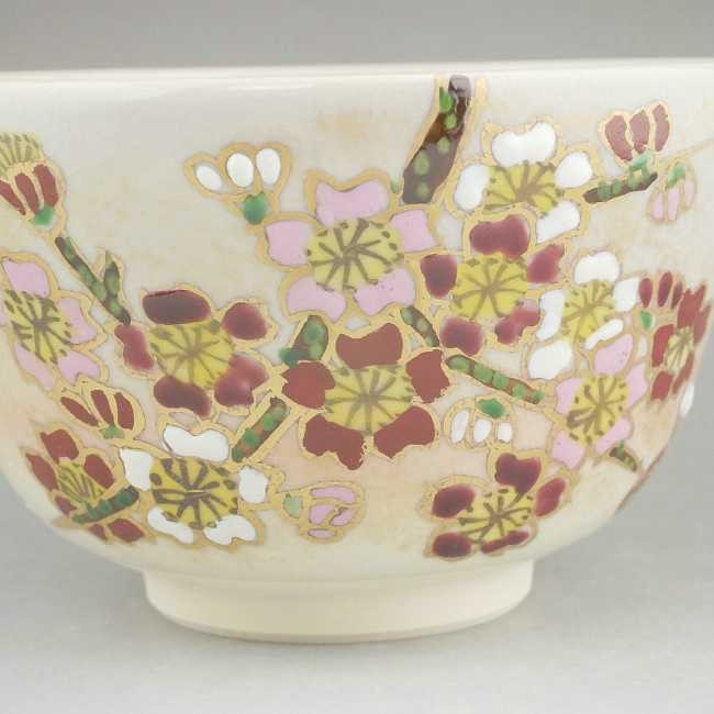 京焼 清水焼 金彩花桜抹茶茶碗 香菊 : 松韻堂 Yahoo!店 - 通販 - Yahoo