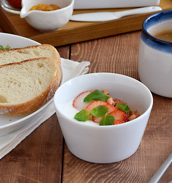 爆買小鉢 EAST限定 クレール clair ホワイト 台形シリアルボウル 白