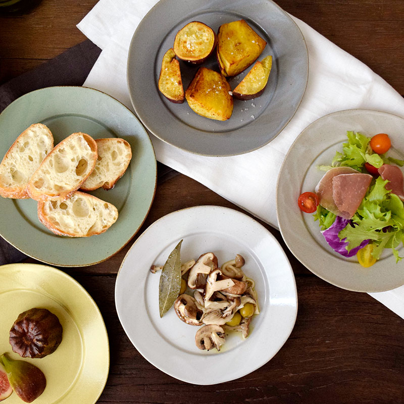 爆買リムプレート 20cm 赤土 コリーヌプレート 中皿 大皿 取り皿