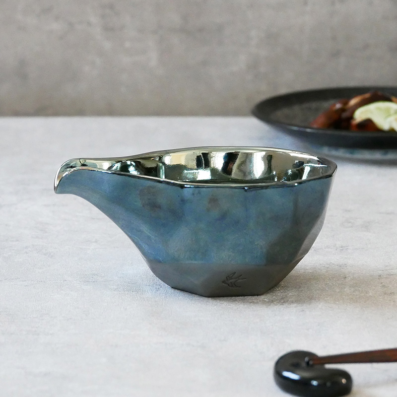 片口酒器 290cc つばめ工房 プラチナブルー酒器 徳利 冷酒 片口 日本酒