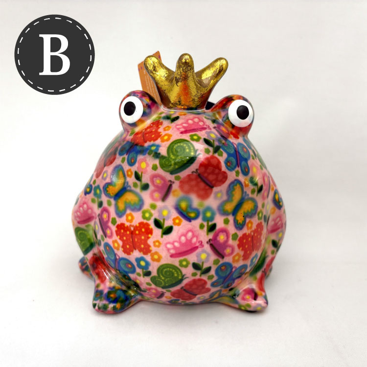 POMME PIDOU ポンピドゥ 貯金箱 AS302-095 9.5cm 陶器製 かえる カエル