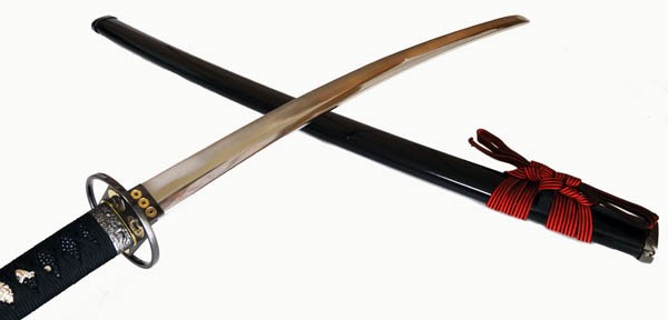 戦国武将 真田幸村 六文銭拵え 黒呂鞘 妖刀村正 （模造刀） : セレクト