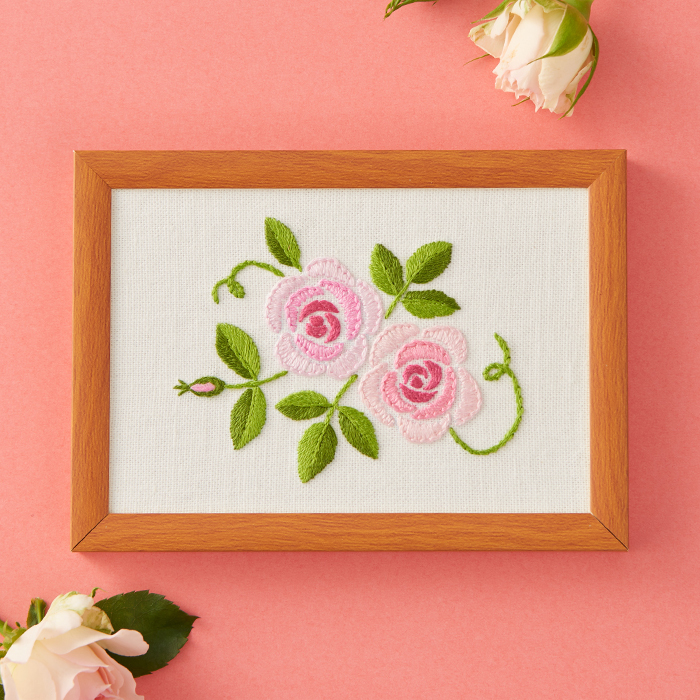 戸塚刺繍キット フレームキット ワイルドフラワー | ミモザ ローズ