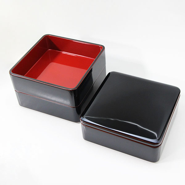 重箱 3段 木製 漆塗り 溜内朱 6.5寸 日本製 越前漆器 越前塗り 三段