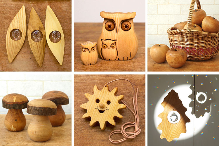ドイツ製 オブジェ 木製 キノコ 北欧 置物 玄関 インテリア おしゃれ