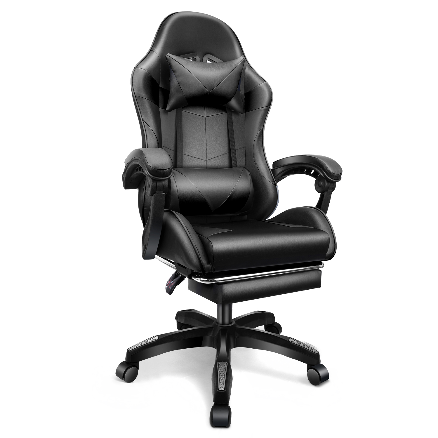 ゲーミングチェア ファブリック オットマン付 オフィスチェア