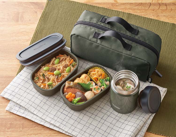 サーモス 真空断熱スープランチセット カーキ JEA-801 KKI ( 1セット