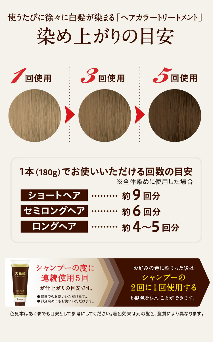 大島椿 ヘアカラートリートメント ダークブラウン ( 180g*3本セット