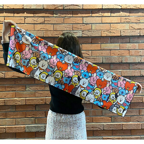 BT21 公式グッズ タオル 接触冷感 冷たい 袋入り 30×100cm かわいい