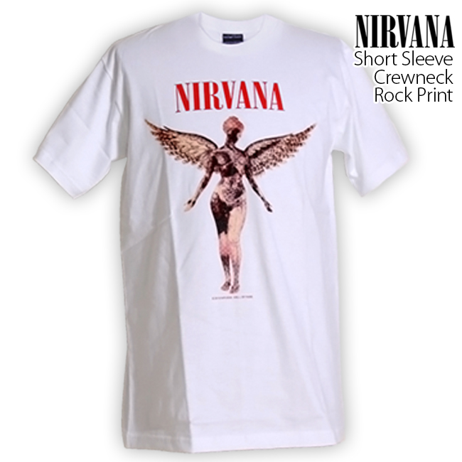 ロックtシャツ バンドtシャツ パンク Nirvana ニルヴァーナ 天使