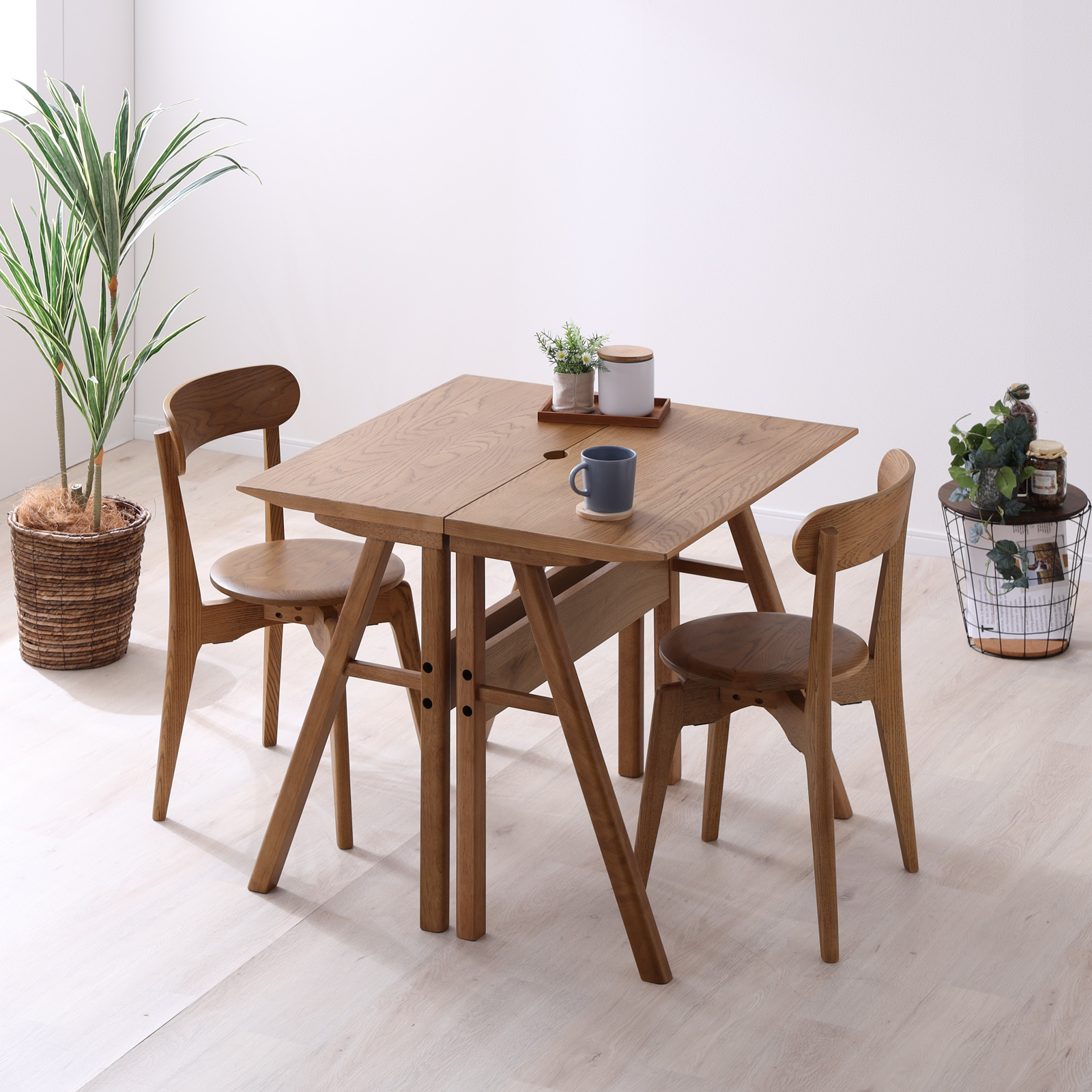 シギヤマ家具工業 ダイニングテーブルセット 2人掛け 北欧 回転椅子