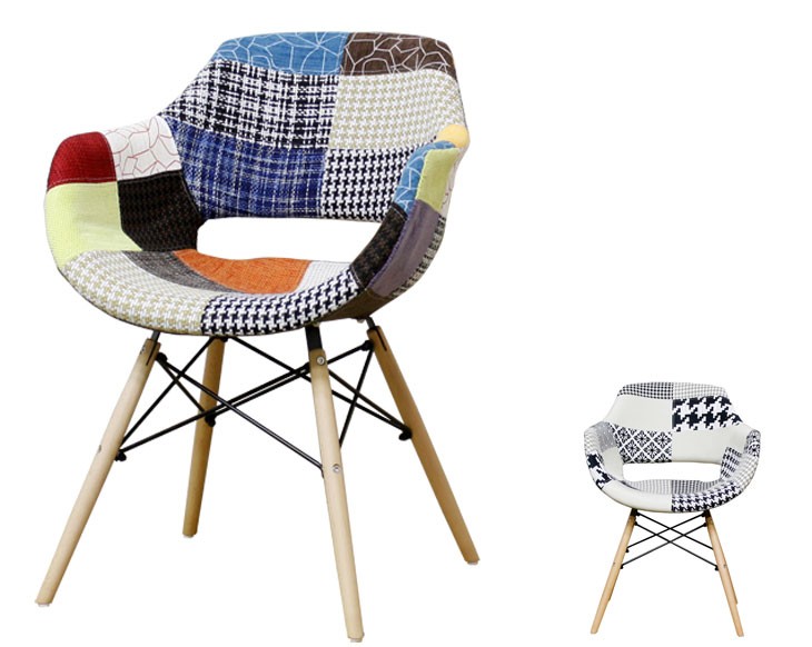デザインチェア パッチワークデザイン チェア ダイニングチェア