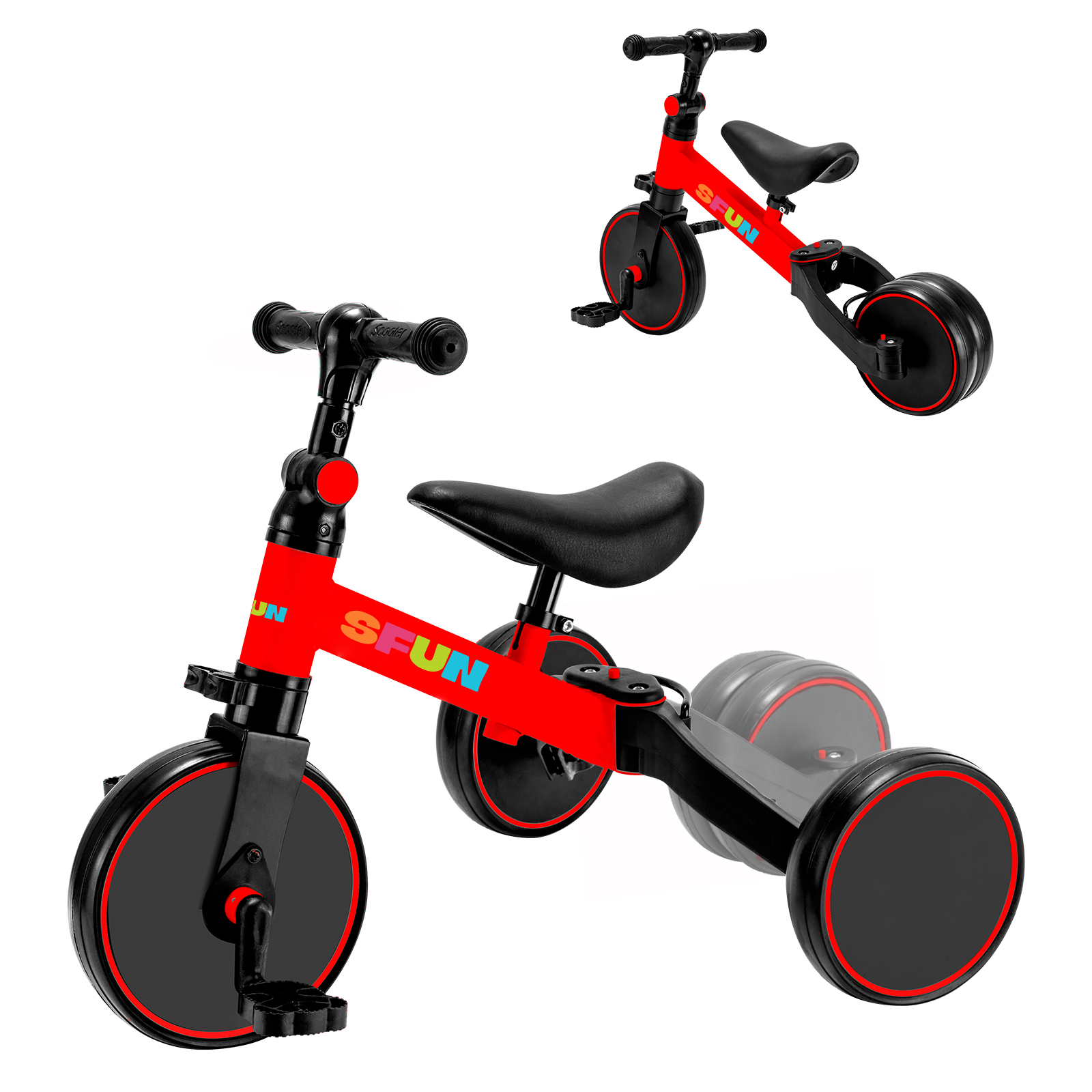 三輪車 1歳〜5歳 3WAY 変形バイク 3輪車 バランスバイク ベービー