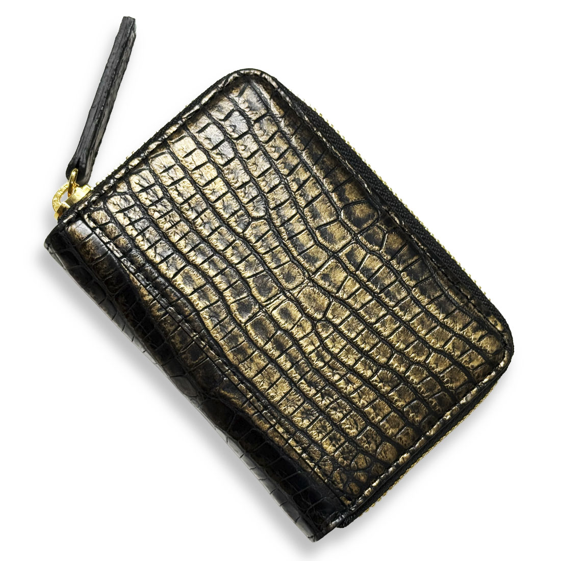 東京クロコダイル スモール クロコダイル ミニ財布 日本製 ゴールド