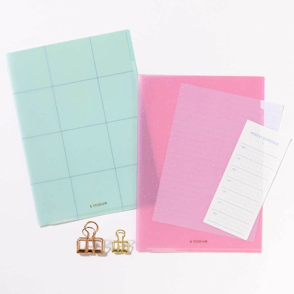 ポケットファイル クリアファイル ケース スタディプランナー