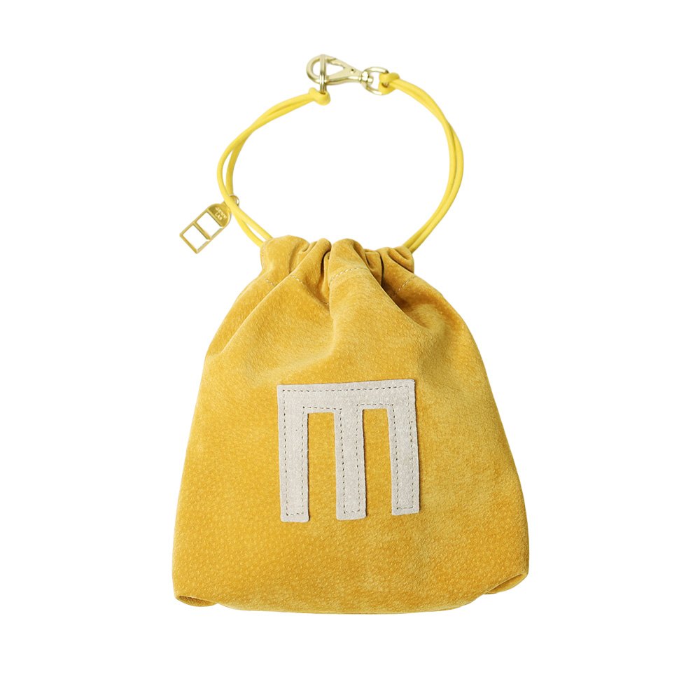 GRIMM LAB グリムラボ アルファベット スエード巾着 選べる イニシャル