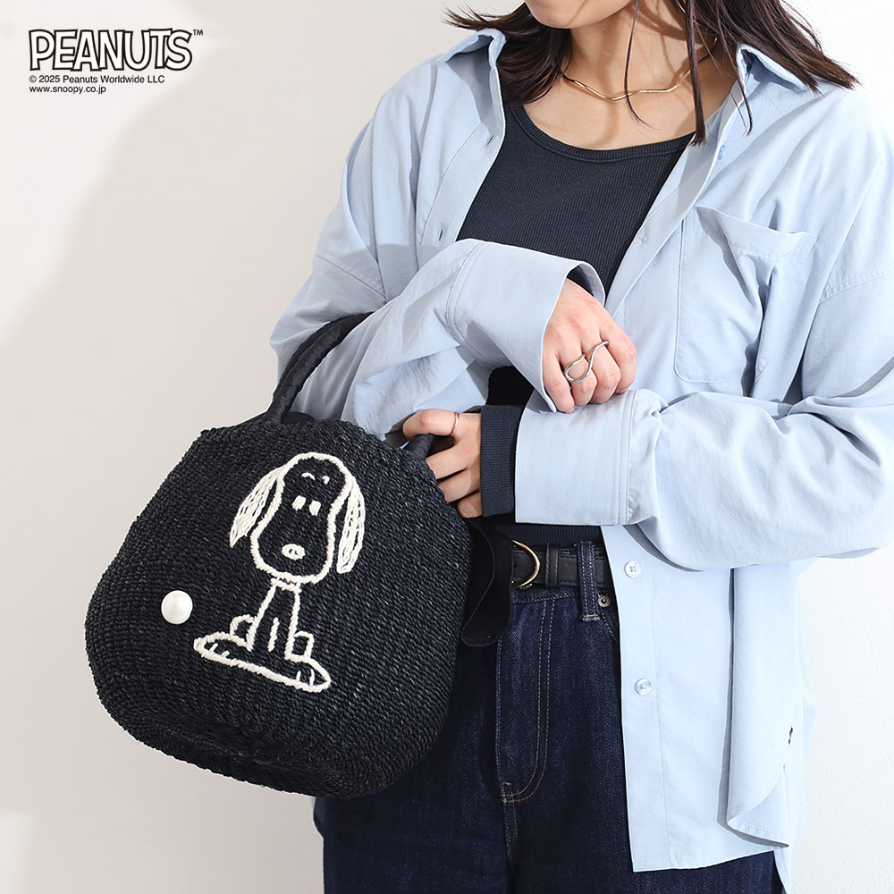 a-jolie（アジョリー） PEANUTS × コラボレーション かごバッグ カゴ