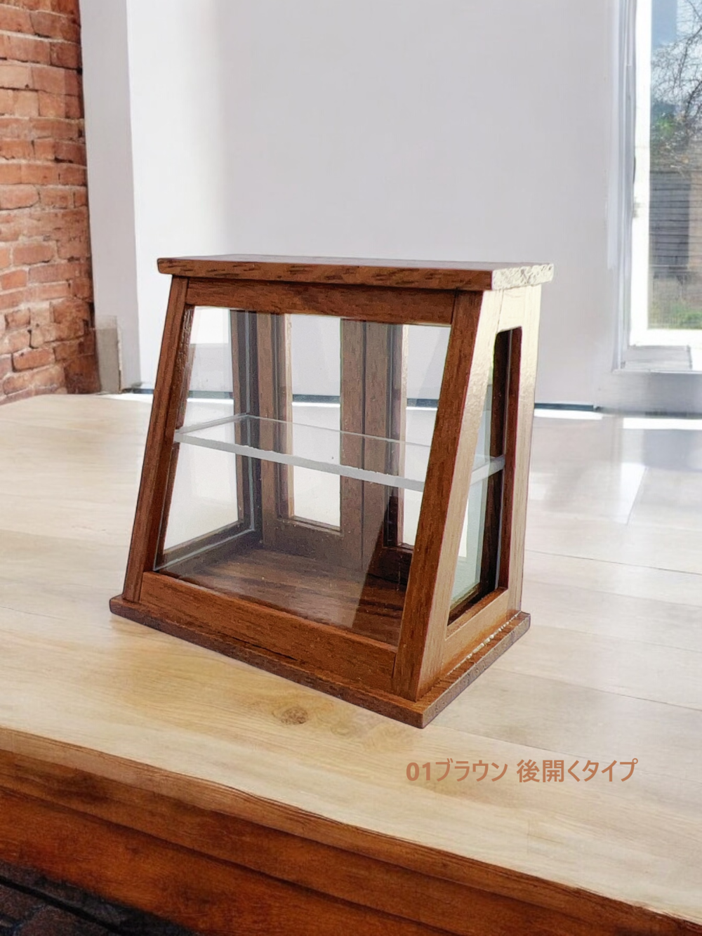 1点）ミニチュア木製ショーケース 卓上 ガラスケース ショーケース
