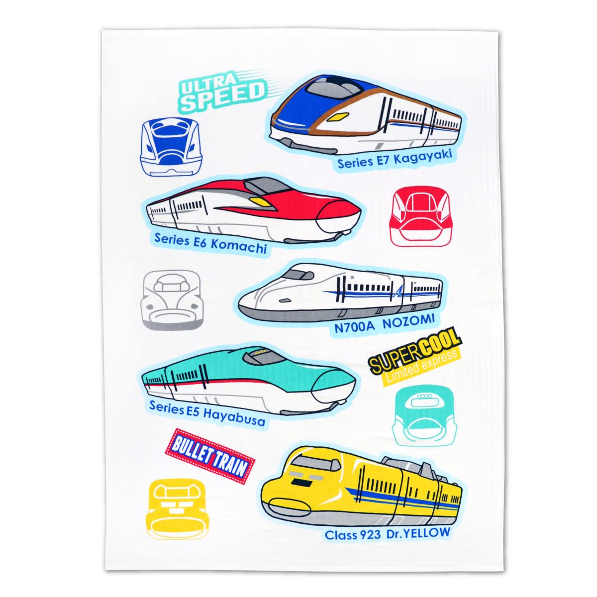 un doudou JR 新幹線 タオルケット ハーフケット 100×140cm 綿100％ 表