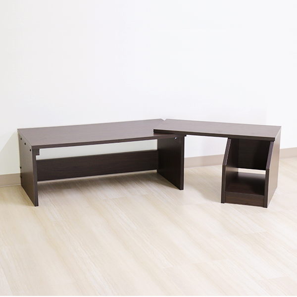 友澤木工 デスク 机 ロータイプ サイドテーブル 座卓 幅 90 cm 棚