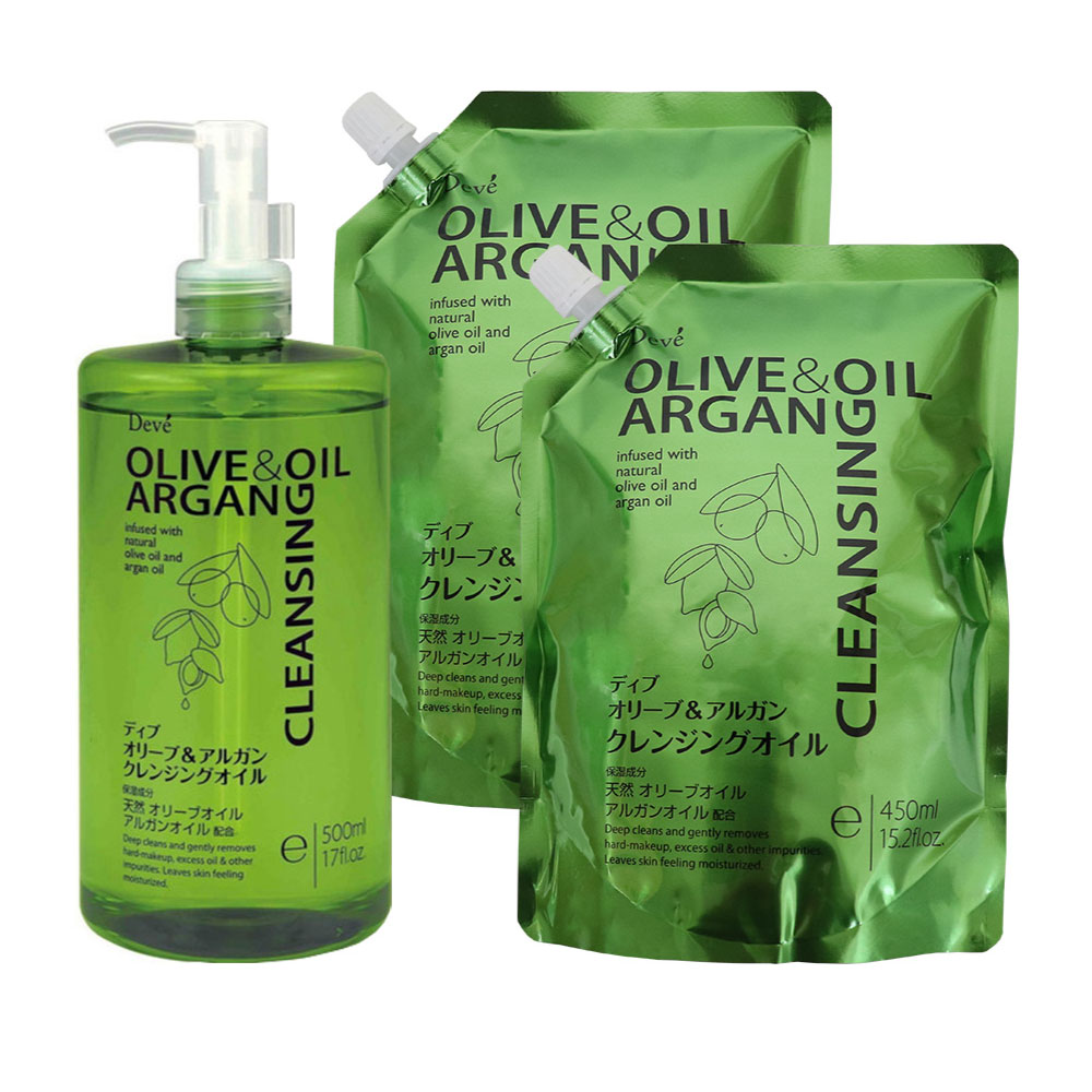 クレンジングオイル メイク落とし セット 本体500m×1本 詰替450mL×2個
