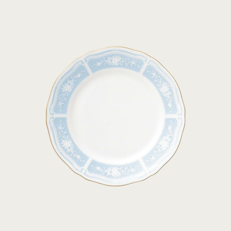ノリタケ Noritake レースウッドゴールド 18cmプレート 中皿 ブルー