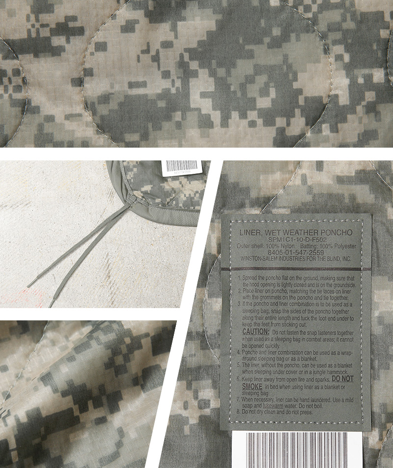 MILITARY（ミリタリー） 実物 USED 米軍 ポンチョライナー ACU（UCP