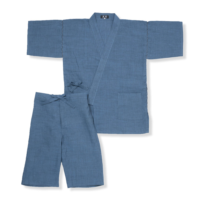 1605 3L 甚平 近江ちぢみ本麻甚平【日本製】高級 男性 メンズ 夏用