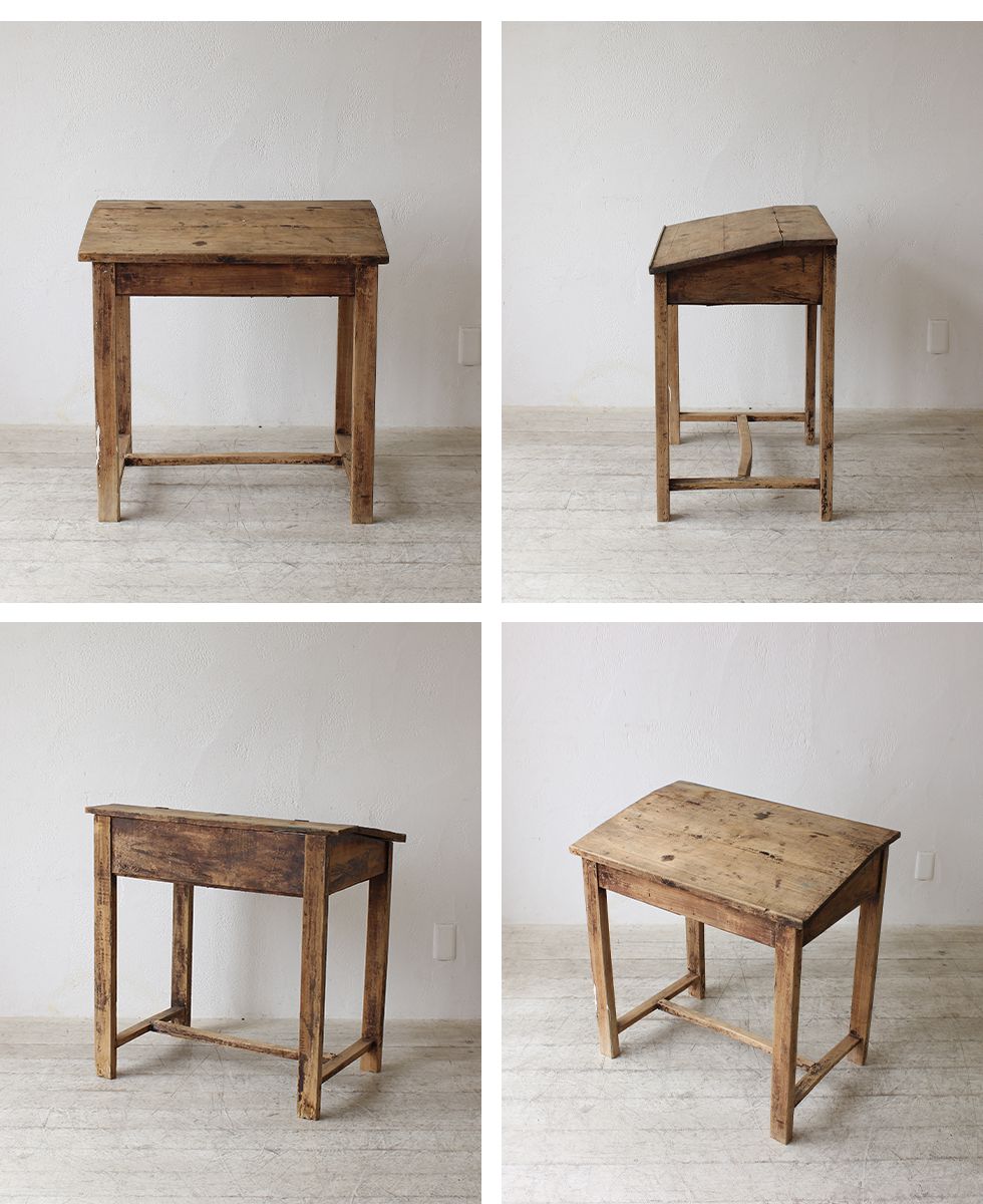 送料無料 アンティーク家具 机 デスク バタフライ式 ライティング