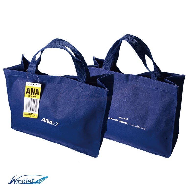 ANA トートバッグ ネイビー ブルー BOEING 787 DREAMLINER 内ポケット
