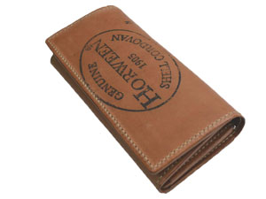 ホーウィン社スタンプマーク シェルコードバン 二つ折り長財布