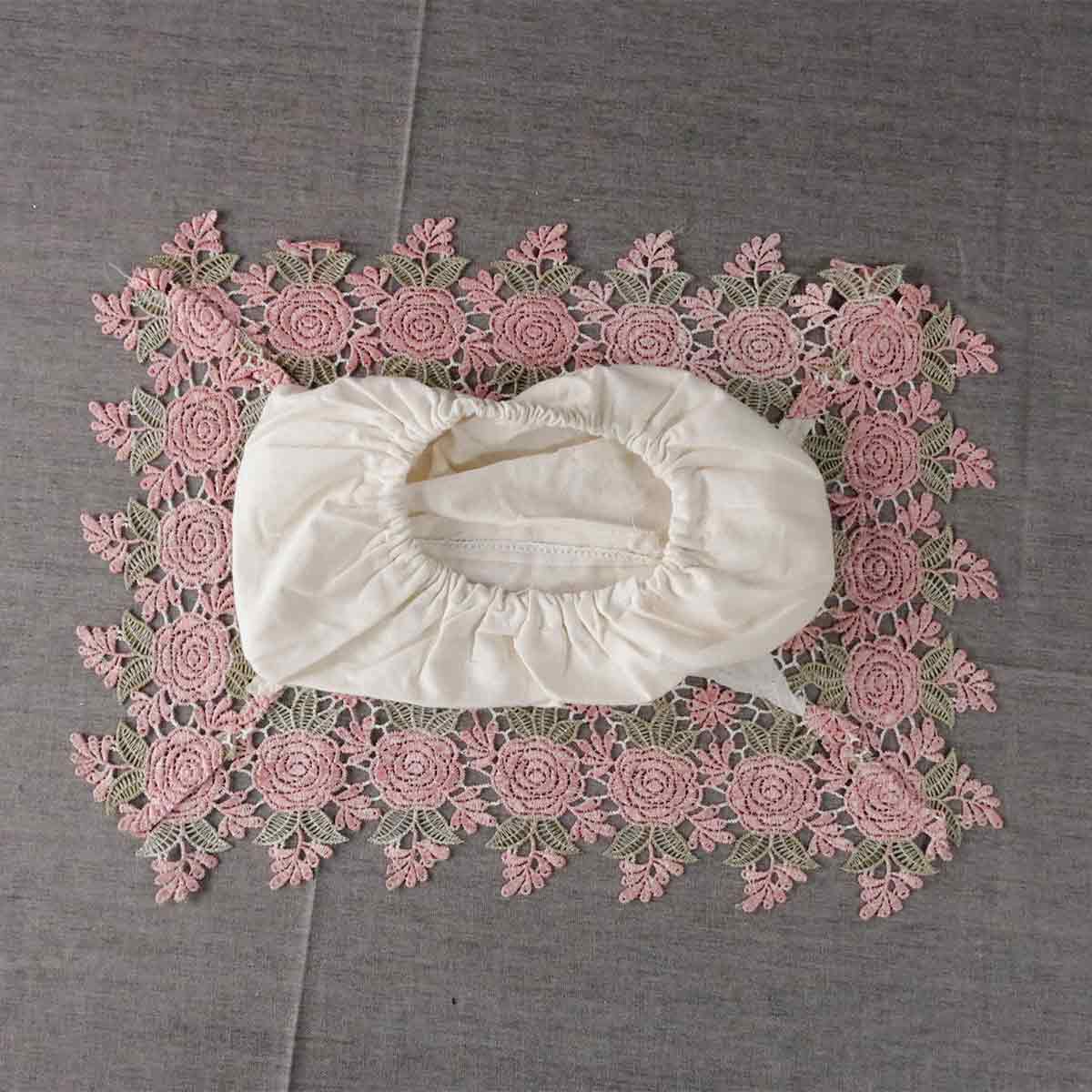 ティッシュケース レース おしゃれ イングリッシュレース 77886 刺繍