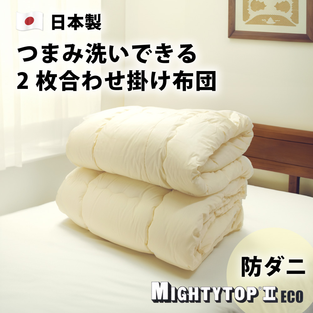 TEIJIN（テイジン） 掛け布団 肌掛け 防ダニ 洗える 2枚合わせ