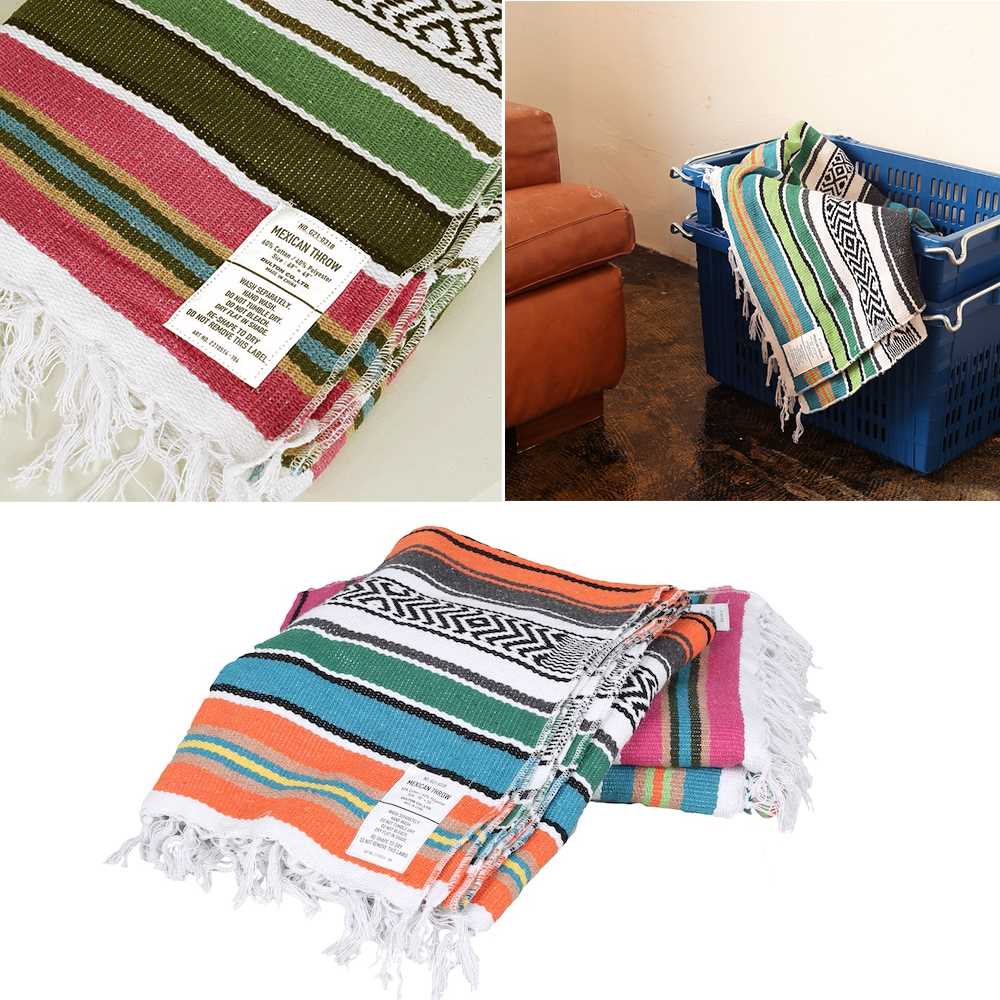 メキシカン スロー DULTON ダルトン ラグ ブランケット ラグマット